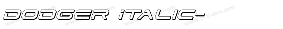 Dodger Italic字体转换